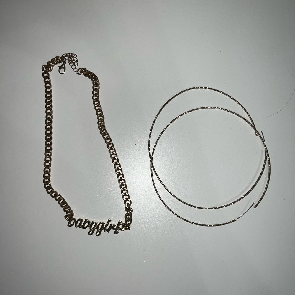 Necklace and hoops